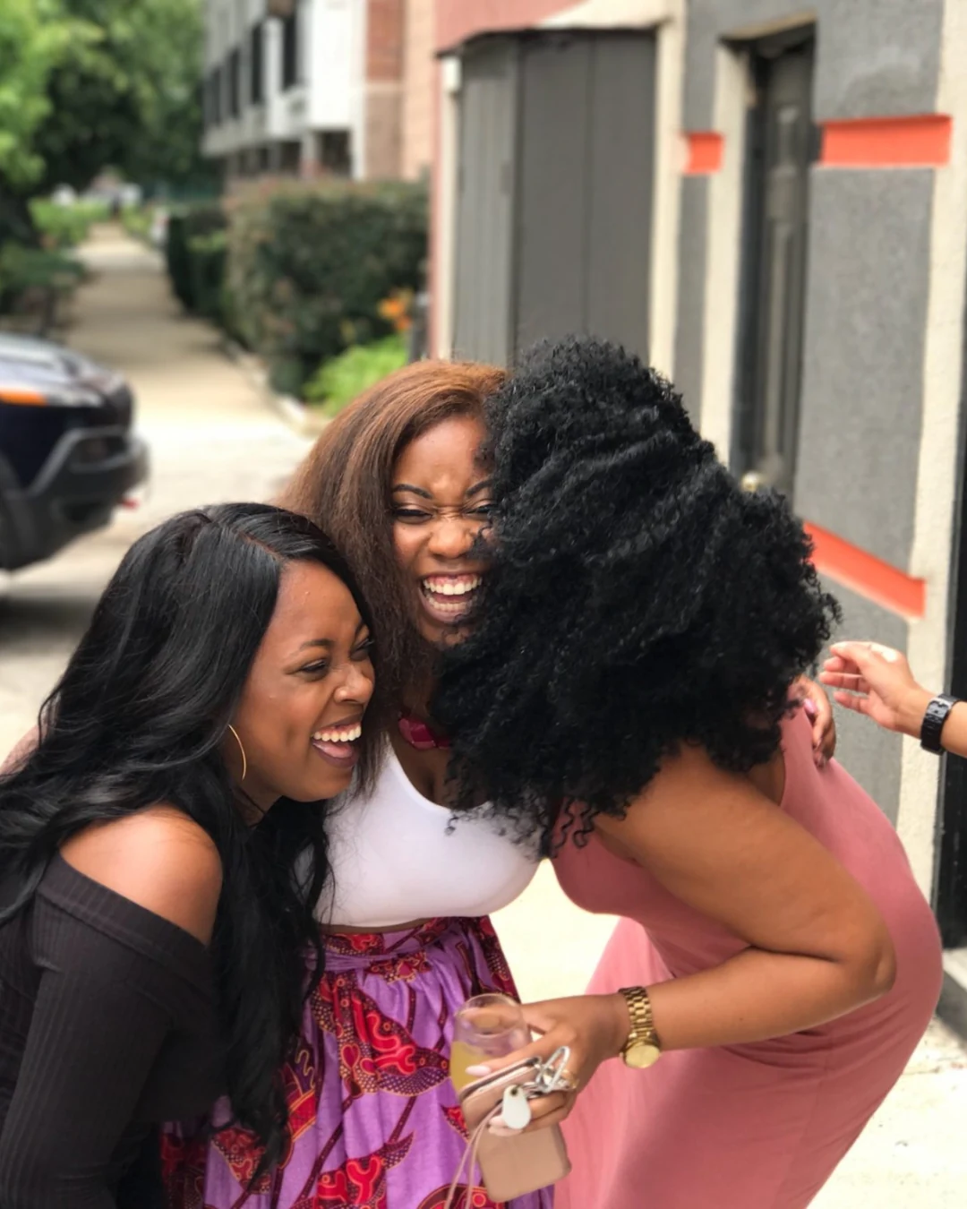 Women sharing a joyful moment together