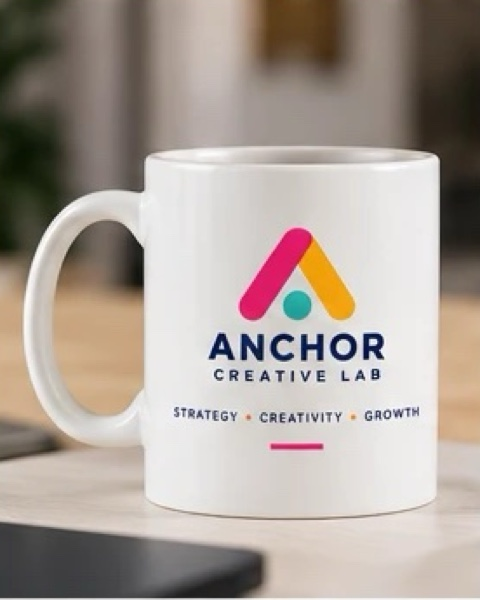 Anchor Creative Lab white mug
