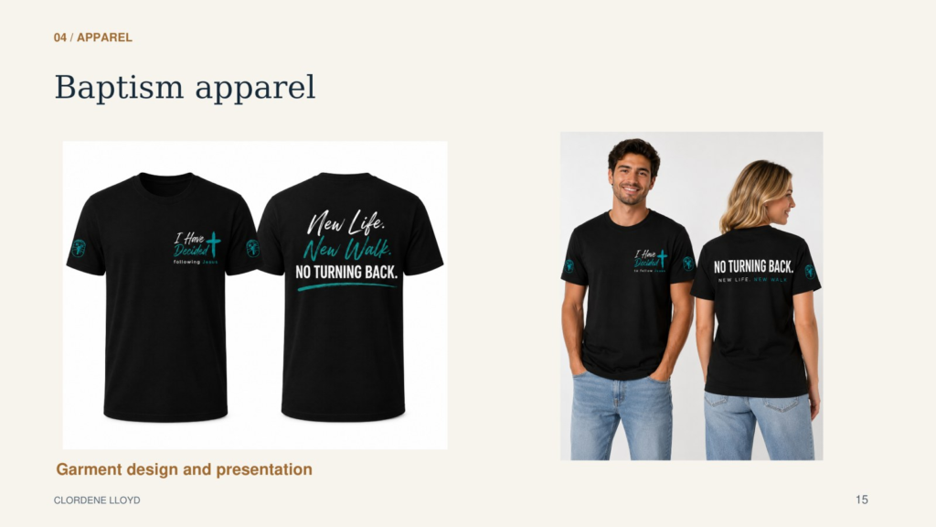Baptism apparel design