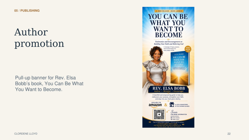 Author promotion pull-up banner